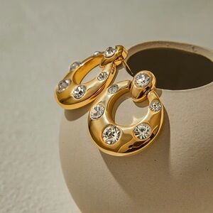 Elegant 18K Gold plated Stainless Steel Earrings